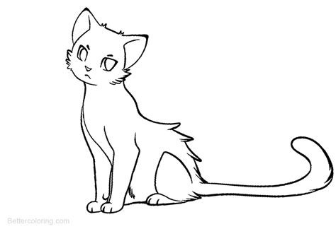 warrior cats coloring pages outline  printable coloring pages