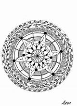 Mandala Coloring Mandalas Pages Leaves Adult Leen Margot Flowers Adults Vegetation Stress Coloriage Color Anti Zen Without Long Colors Ready sketch template