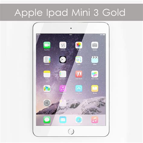 apple ipad mini  gold  white cgtrader