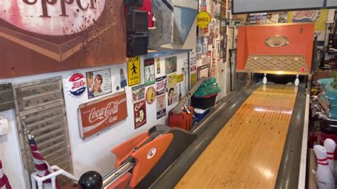 split conversion garage bowling alley brunswick pinsetter youtube
