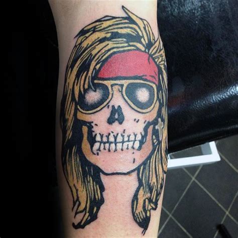 40 guns and roses tattoo designs for men hard rock band ink ideas
