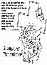 Easter Coloring Religious Pages Kids Clipart Christian Happy Sheet Printable Children Jesus Color John Printables Bible Colouring Sheets Clip Cross sketch template