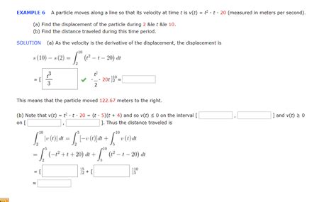 solved example 6 a particle moves along a line so that its