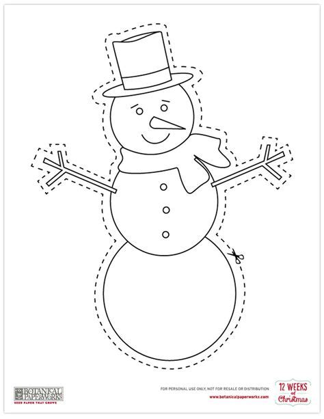 large snowman template  printables templates patterns