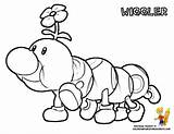 Mario Wiggler Coloring Pages Book Kids Gif Boys Characters sketch template