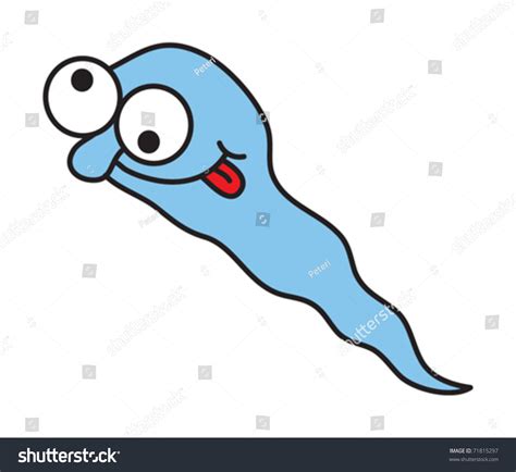 Sperm Funny Cartoon Illustration Stock Vector 71815297 Shutterstock