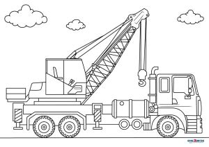 printable crane truck coloring pages  kids