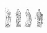 Coloring Roman Women Large sketch template