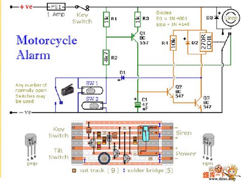 motorcycle horn circuit amplifiercircuits audio amplifiercircuit circuit diagram