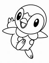 Piplup Coloring Pokemon Drawing Pages Quality High Color Print Coloringhome sketch template