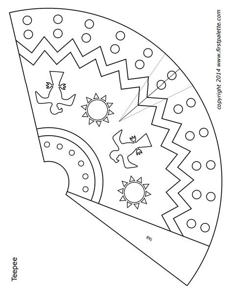 printable teepee patterns  printable templates