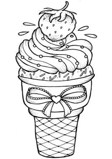 ice cream cone   strawberry  top