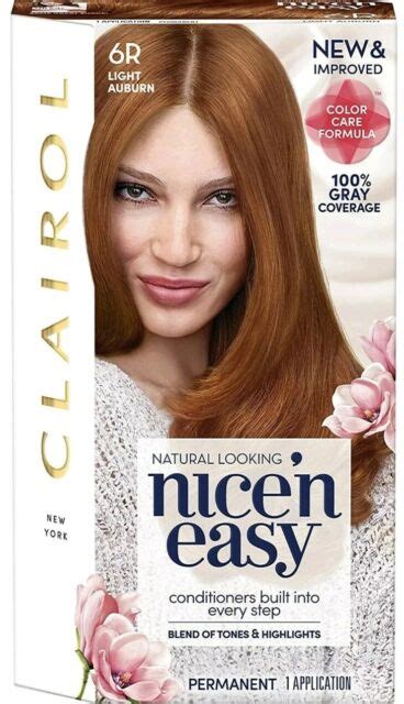 nice and easy natural light auburn 6r 1 application 100 gray coverage ebay