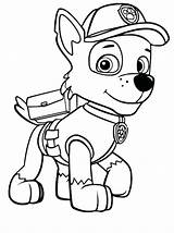 Rocky Patrol Paw Coloring Pages Printable Getcolorings Col sketch template