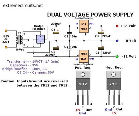 dual voltage power supply electronics lab