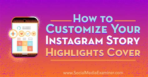 how to customize your instagram story highlights cover