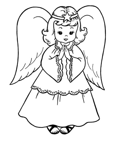 simple angel coloring page  getdrawings