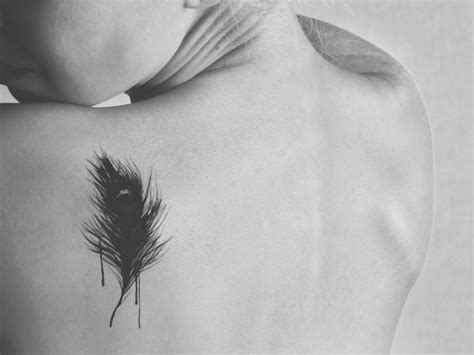 Top 107 Black And White Feather Tattoo Designs