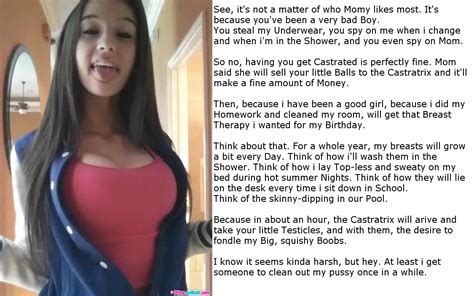 wife and daughter ballbusting captions
