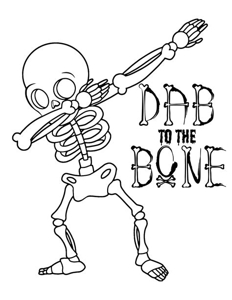 skeleton halloween coloring pages  kids funny easy patterns