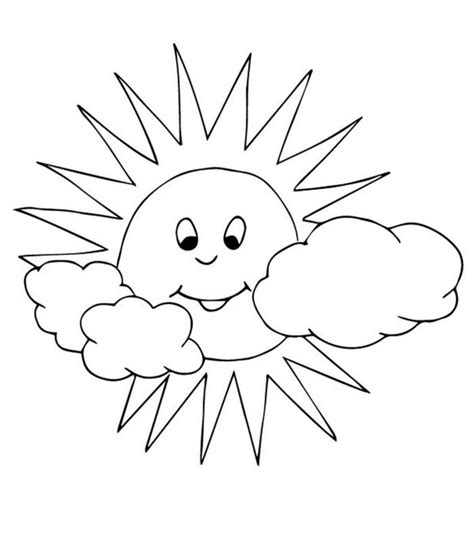 sketsa gambar matahari hitam putih menggambar kartun matahari  awan hitam  putih putih