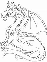 Dragon Coloring Pages Medieval Kids Fire Template Templates Flying Dragons Drawing High Wings Real Printable Colouring Color Fly Crafts Cute sketch template