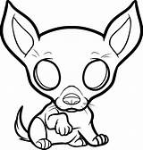 Coloring Pages Dog Chihuahua Puppy Cute Face Dogs Netart Drawing Getdrawings Puppies sketch template