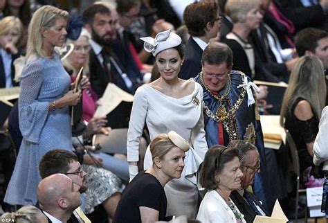 angelina jolie oozes elegance at ceremony at st paul s