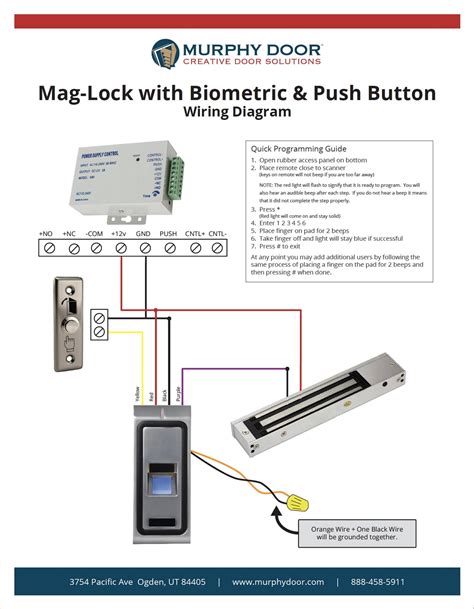 access control magnetic door lock wiring diagram