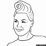 Pink Coloring Pages Famous People Pop Designlooter Drawings Thecolor Online 88kb 560px Stars sketch template