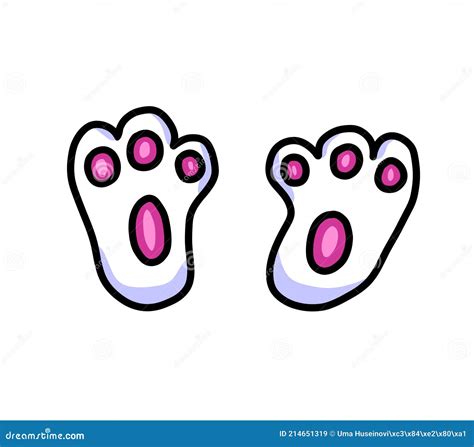 cartoon adorable bunny feet stock illustration illustration  animal