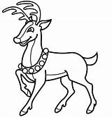 Reindeer Drawing Christmas Coloring Clipart Illustrator Coloringkids Book sketch template