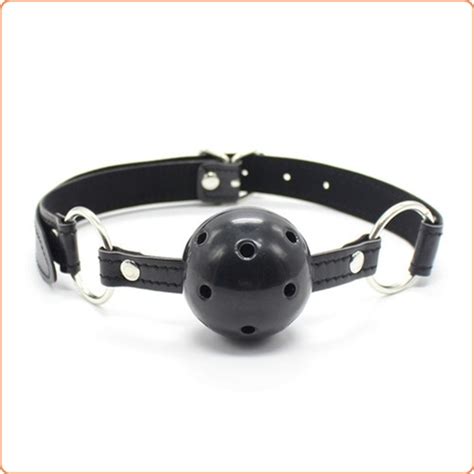 pin buckle breathable o ring black strap ball gag adult
