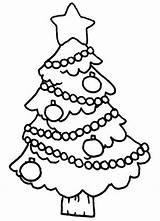 Christmas Coloring Tree Pages Printable Decoration Easy Decorated Ornament Trees Kids Color Hanging Cute Print Clipart Drawing Santa Size Charlie sketch template