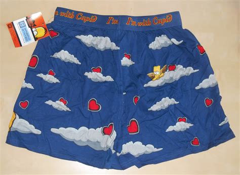 simpsons homer bart extra large xl valentine s boxer shorts i m with