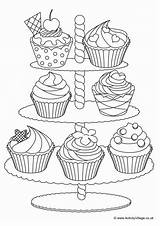 Colouring Cupcakes Pages Food Drink Activity Village Become Member Log Activityvillage sketch template