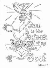 Hebrews Anchor sketch template