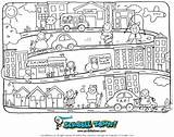 Coloring Pages Town Kids Color Esl Book Preschool Activities Colouring Community Activity School Sheets Street Play Worksheets Kindergarten Christmas Drawing sketch template