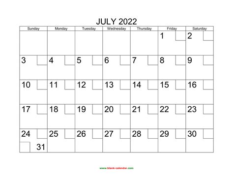 printable july  calendar  check boxes