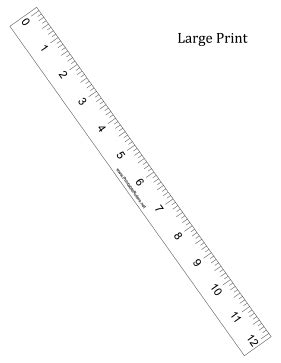 large print ruler printable ruler
