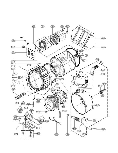 drum  tub assembly parts diagram parts list  model  kenmore elite parts