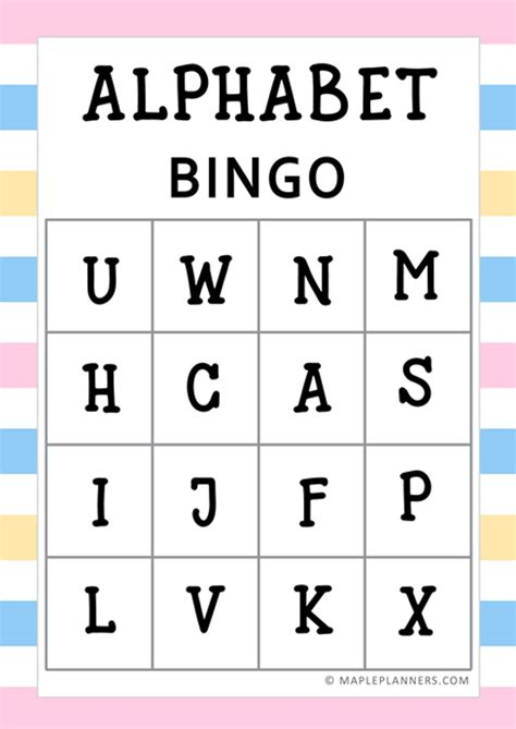 alphabet bingo game