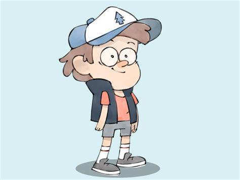 how to draw dipper pines from gravity falls 7 steps