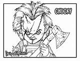 Chucky Scary Coloring Printable Pages Description sketch template