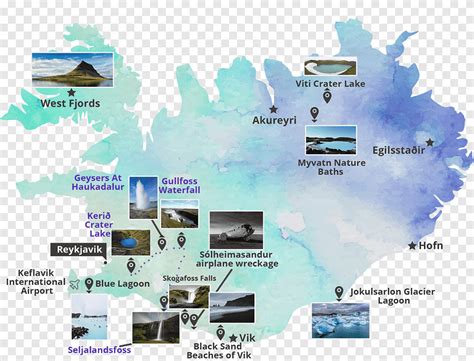 iceland map  tourist attractions  tourist attraction