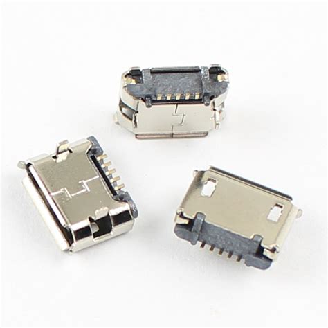 5pcs Micro Usb Type B Female 5 Pin Dip Socket Connector Diy Ebay