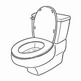 Toilet Flush Vector Drawing Illustration Clip Illustrations Clipart sketch template