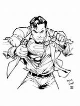 Superman Raudales Inks sketch template