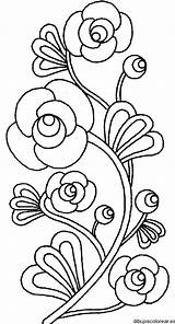 Bordar Fleurs Coloriage sketch template
