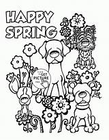 Coloring Spring Pages Print Seasons Kids Inspired Dogs Cute Davemelillo sketch template